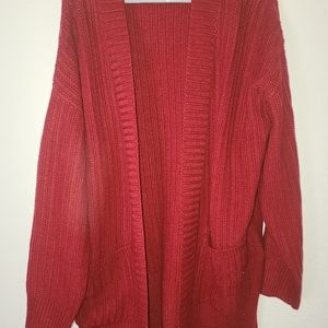 Rust color cardigan